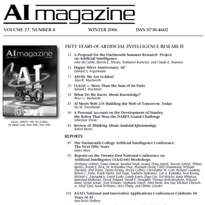 Dartmouth : AI Magazine Vol. 27 Number 4 (2006)