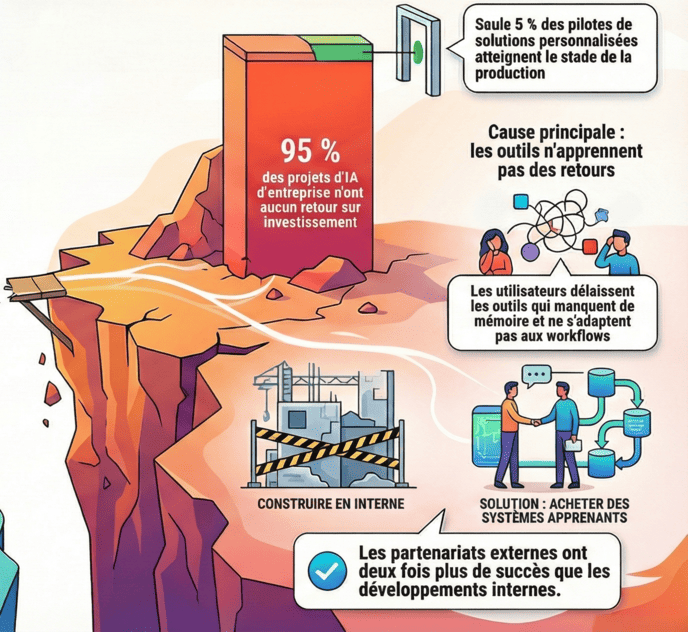 IA agentique infographie le fossée de l'ia - GenAI Divide-right