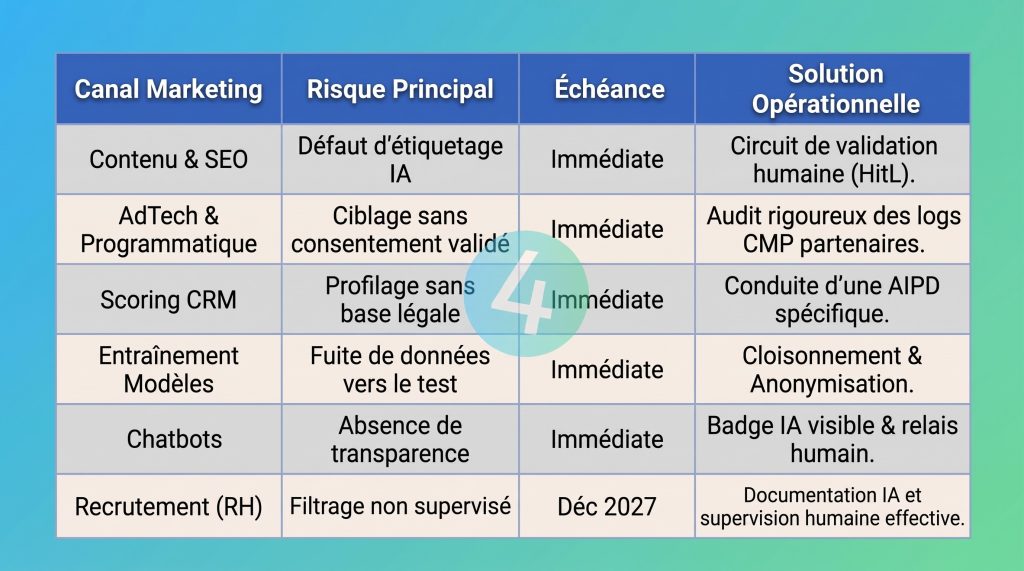AI Act marketing Les risques concrets métier par métier